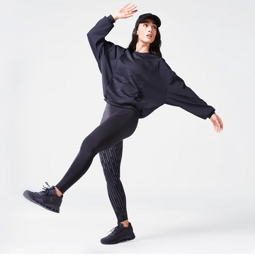 CODE RIBBED SWEATSHIRT - BLACK MARL