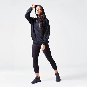CODE OVERSIZED DRIP HOODIE - BLACK MARL