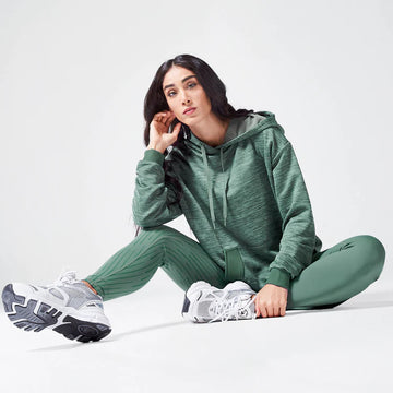 CODE OVERSIZED DRIP HOODIE - DARK FOREST MARL
