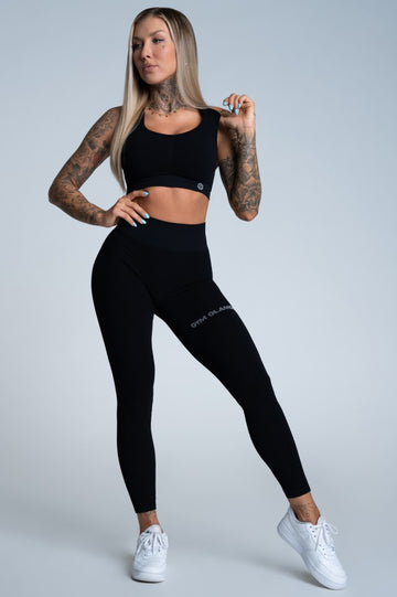 Deep Black Push Up Leggings