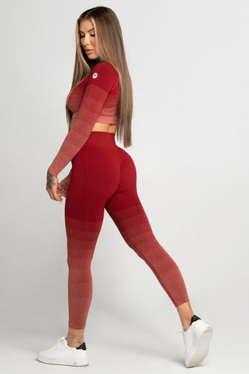 Burgundy Ombre Leggings