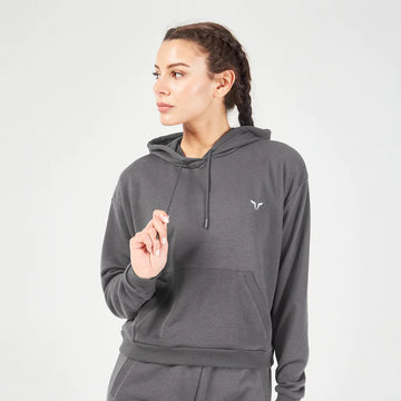 ESSENTIAL RELAXED HOODIE - ASPHALT