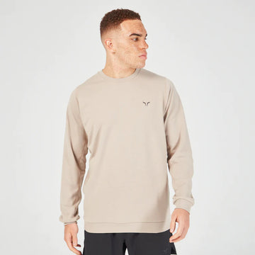 ESSENTIAL CREW NECK SWEATSHIRT - COBBLESTONE