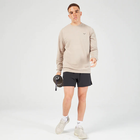 ESSENTIAL CREW NECK SWEATSHIRT - COBBLESTONE