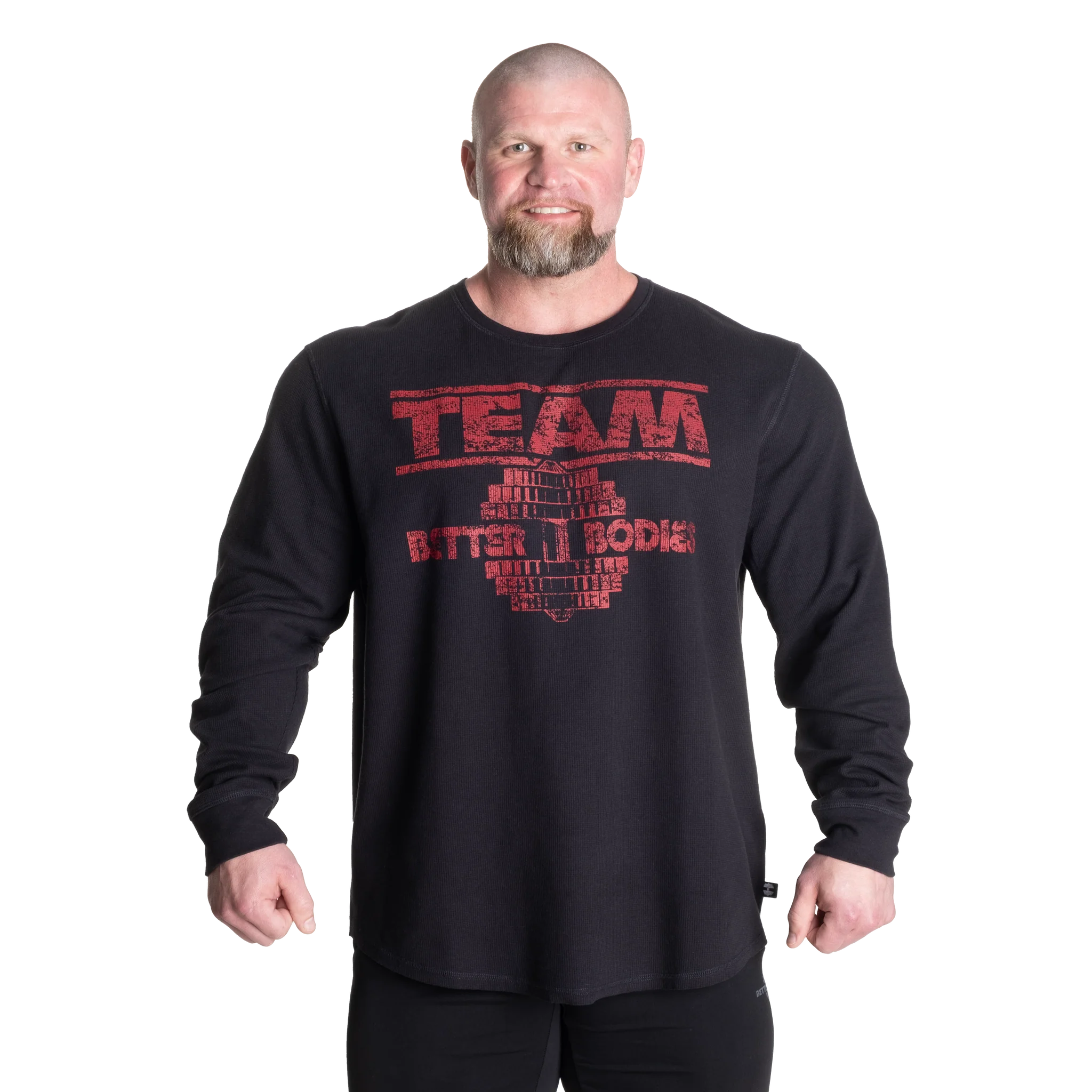 THERMAL TEAM SWEATER (BLACK/RED)