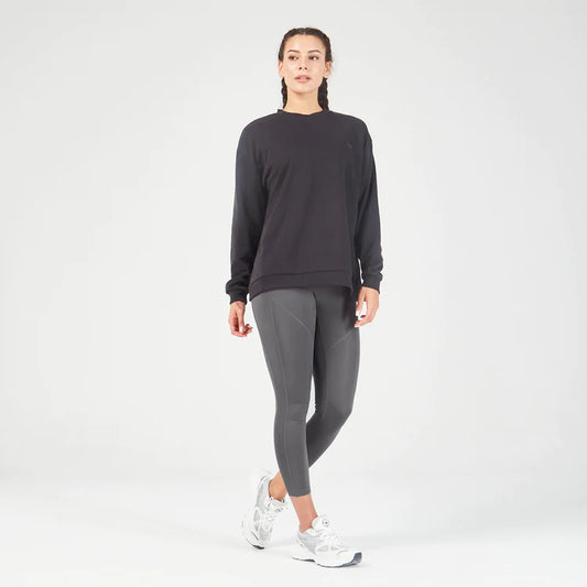 ESSENTIAL RELAXED SWEATSHIRT - BLACK