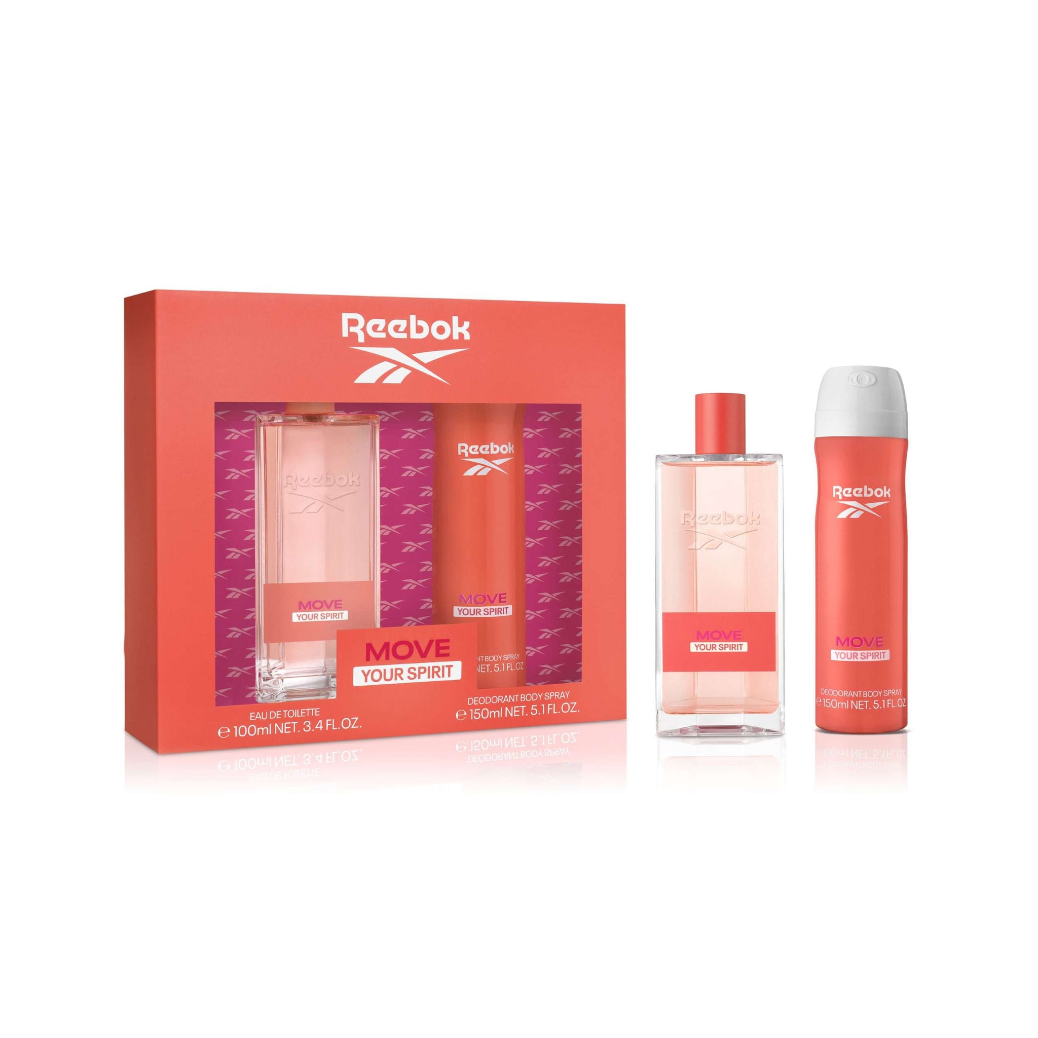 REEBOK MOVE YOUR SPIRIT SET EDT 100 ml + BODY SPRAY 150 ml FEM