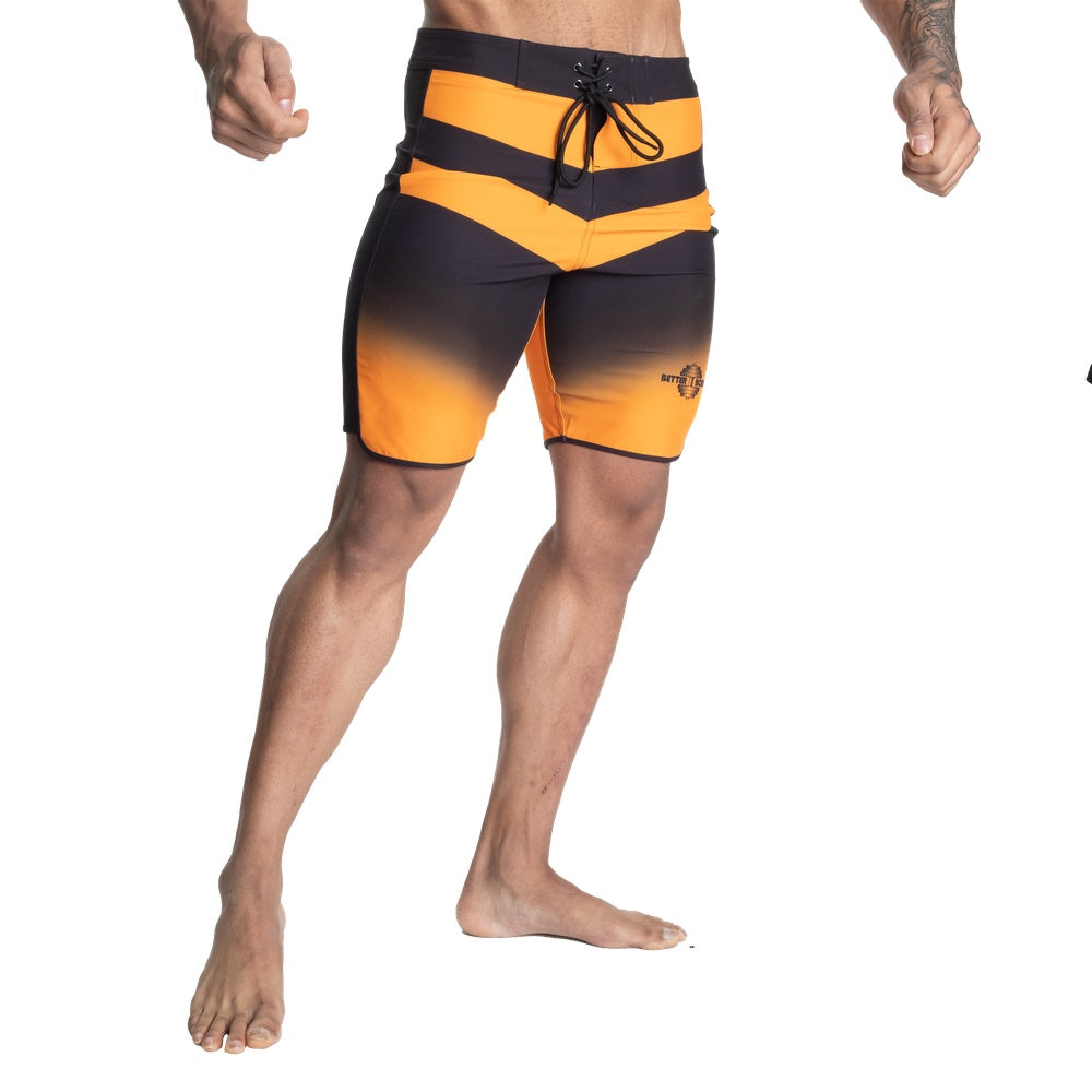Tapered Board Shorts (Black/Yellow)