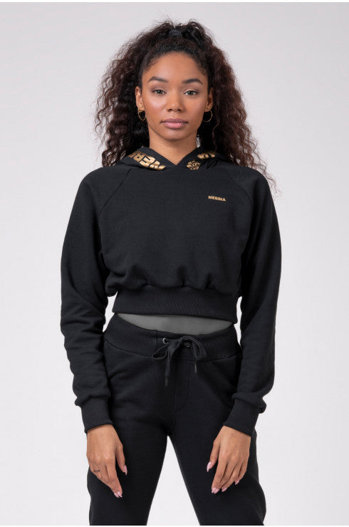 Nebbia Golden Cropped Hoodie