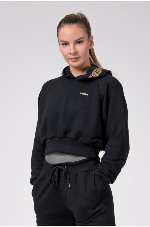 Nebbia Golden Cropped Hoodie