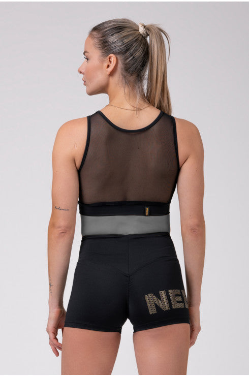 Nebbia Gold Mesh Mini Top