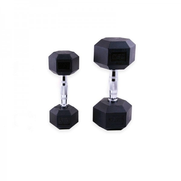 Mets Fitness PF-9050-05 Hexagonal Rubber Dumbbells 30kg Pair